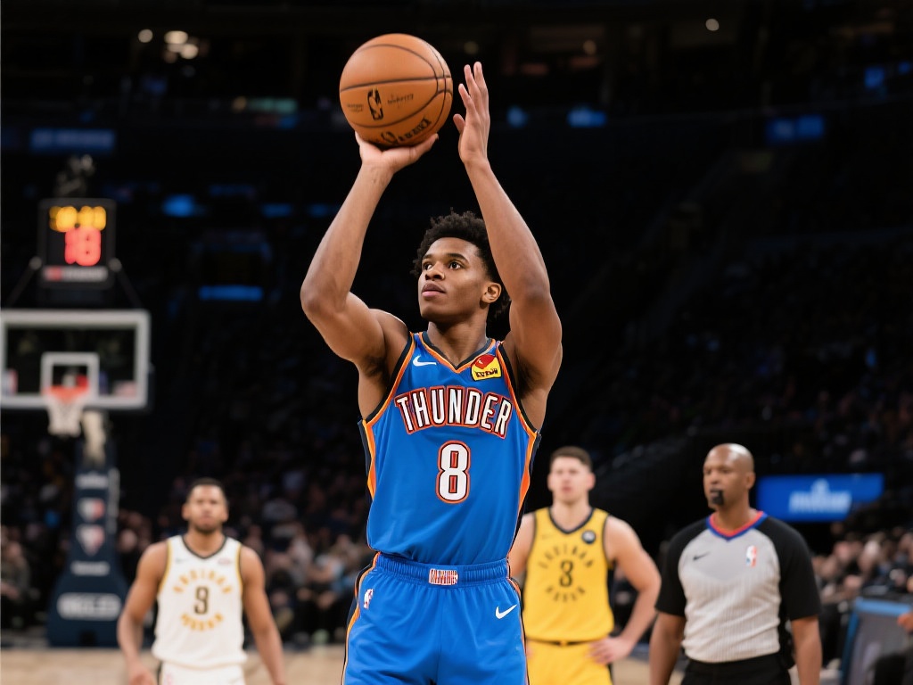 6月14日总决赛雷霆VS步行者:杰伦·威廉姆斯高光时刻 在比赛的第二节末端,雷霆一度落后步行者8